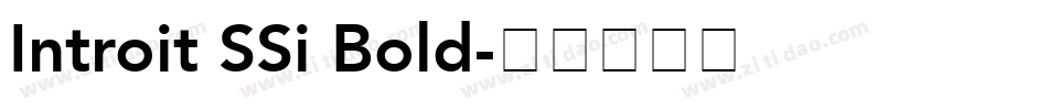 Introit SSi Bold字体转换